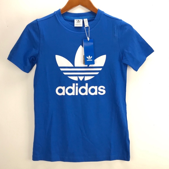 adidas Tops - Adidas Originals Trefoil Blue T Shirt Tee NWT